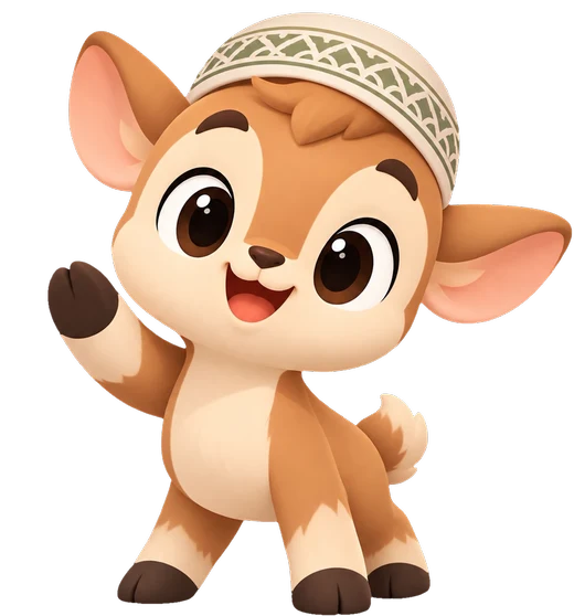 ilmi the deer, the app's mascot, waving